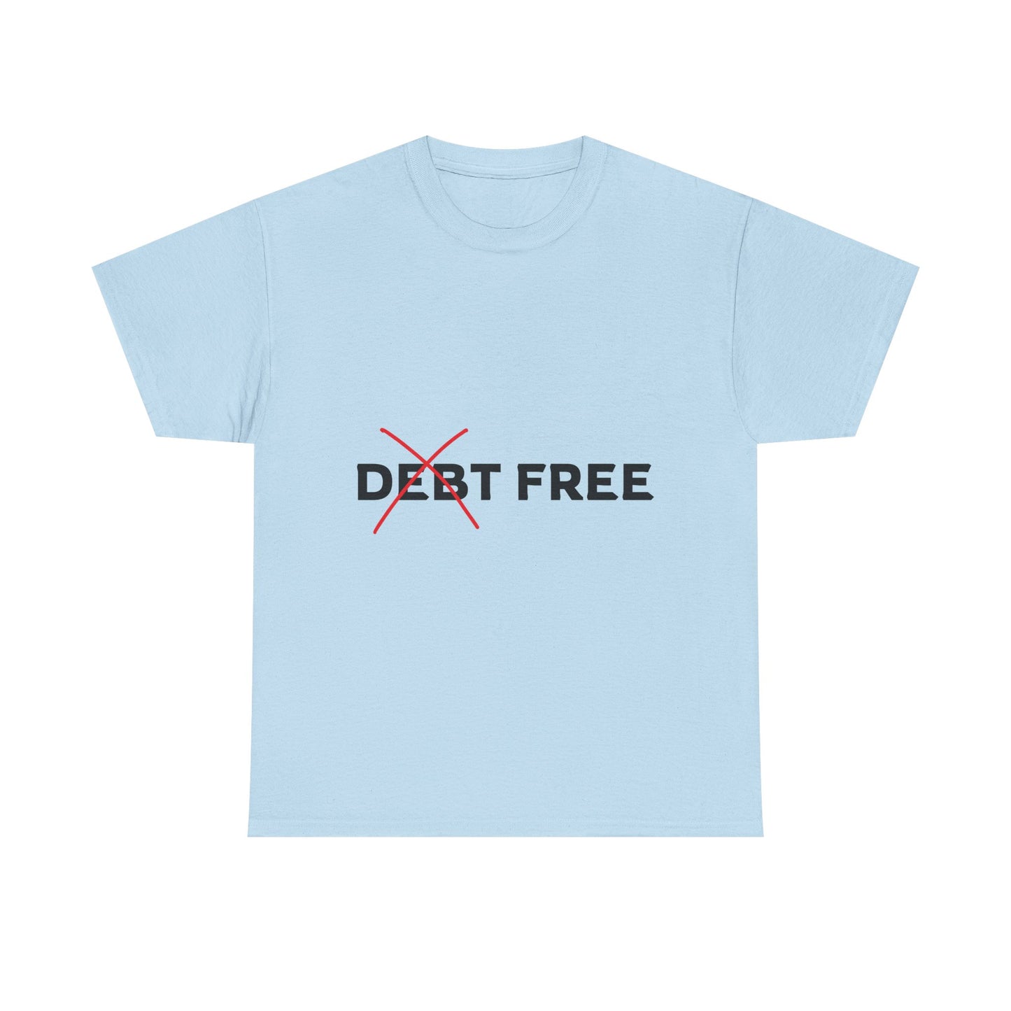 Debt Free Unisex Heavy Cotton Tee - Minimalist Style