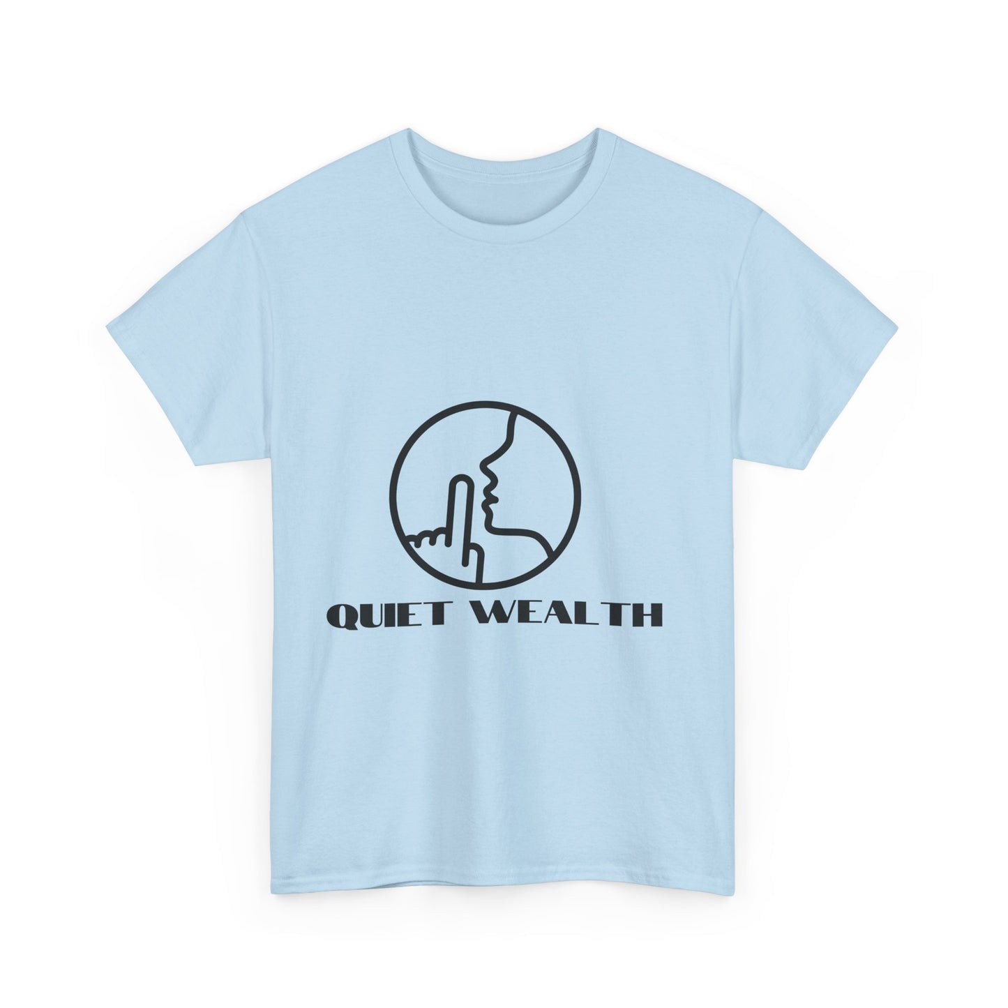 Quiet Wealth Unisex Heavy Cotton Tee - Minimalist Style