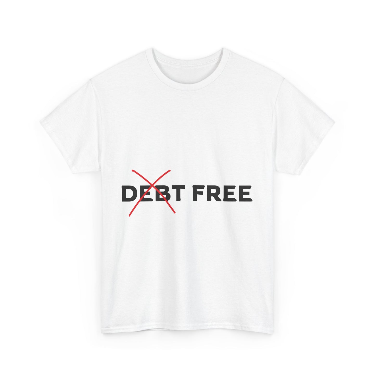 Debt Free Unisex Heavy Cotton Tee - Minimalist Style