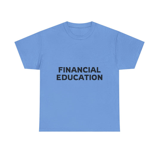 Financial Education Unisex Heavy Cotton Tee - Minimalist Style