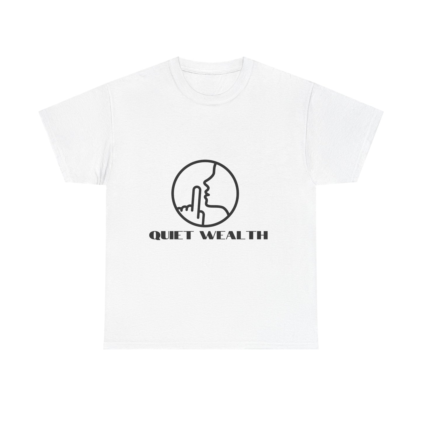 Quiet Wealth Unisex Heavy Cotton Tee - Minimalist Style