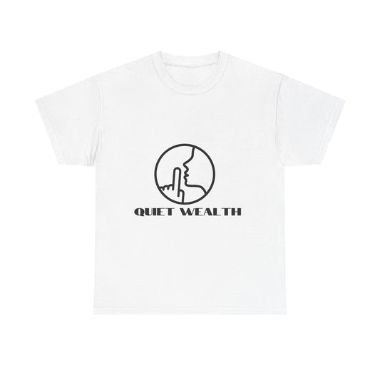 Quiet Wealth Unisex Heavy Cotton Tee - Minimalist Style