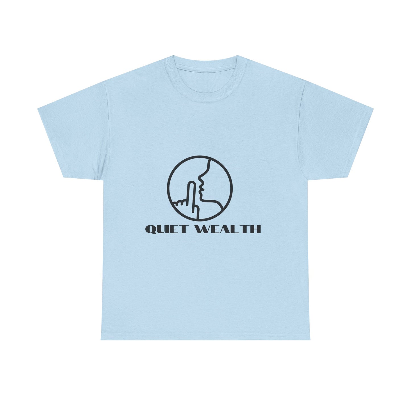 Quiet Wealth Unisex Heavy Cotton Tee - Minimalist Style