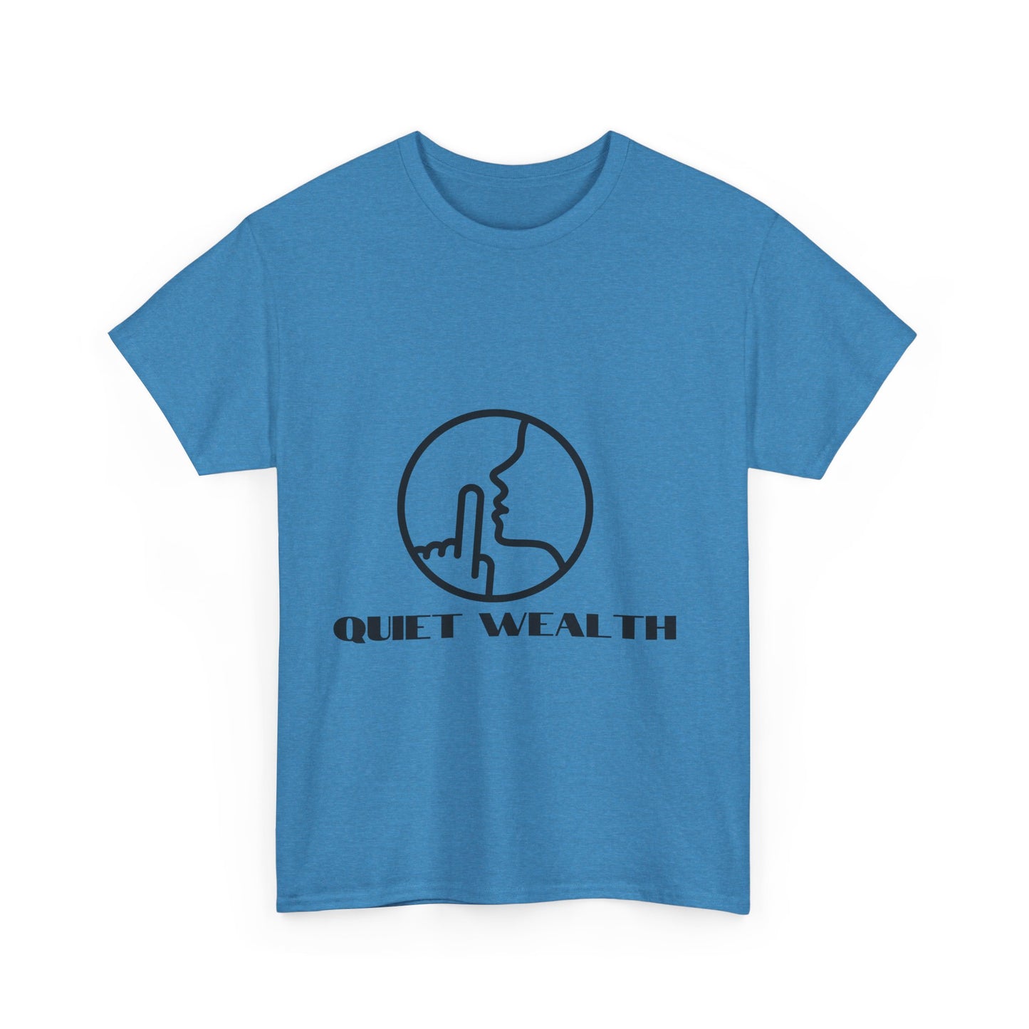 Quiet Wealth Unisex Heavy Cotton Tee - Minimalist Style