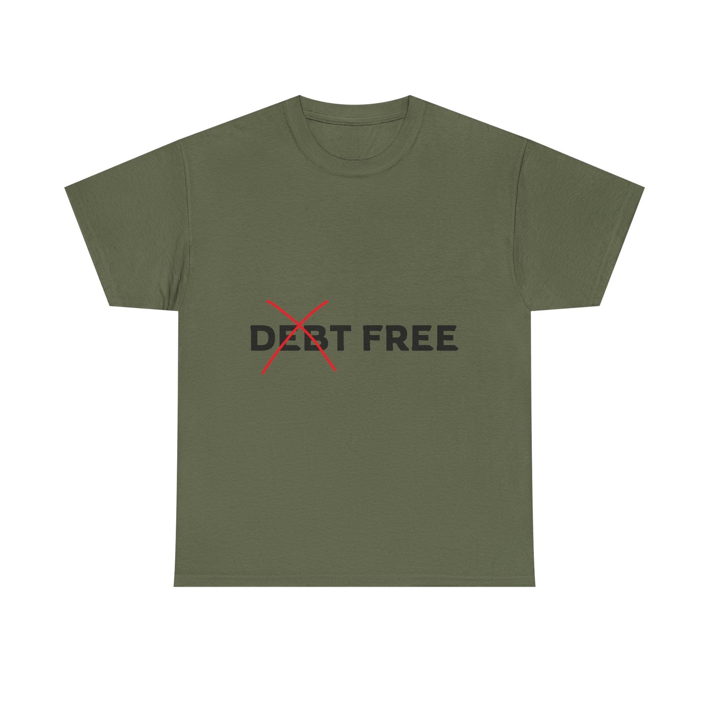 Debt Free Unisex Heavy Cotton Tee - Minimalist Style