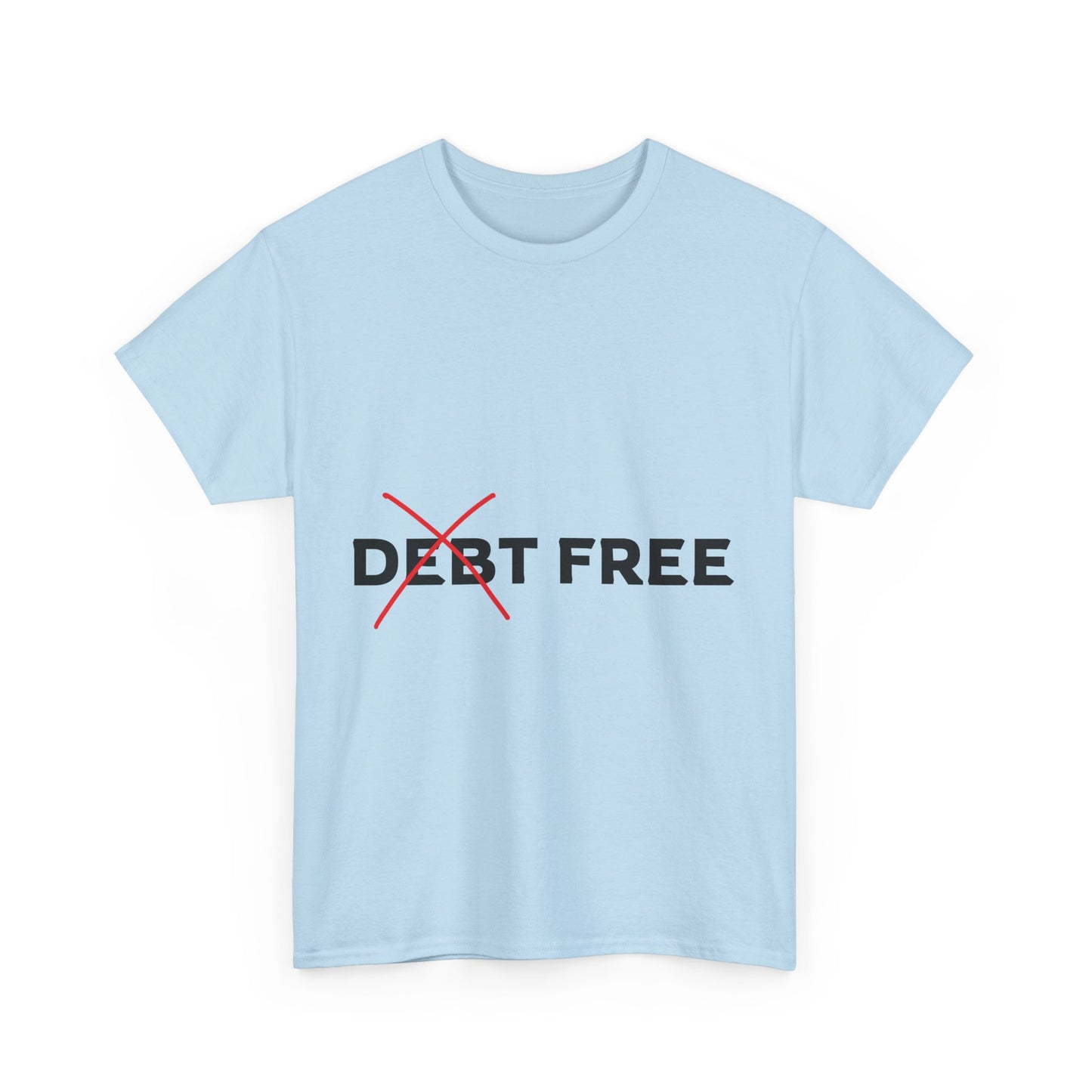 Debt Free Unisex Heavy Cotton Tee - Minimalist Style