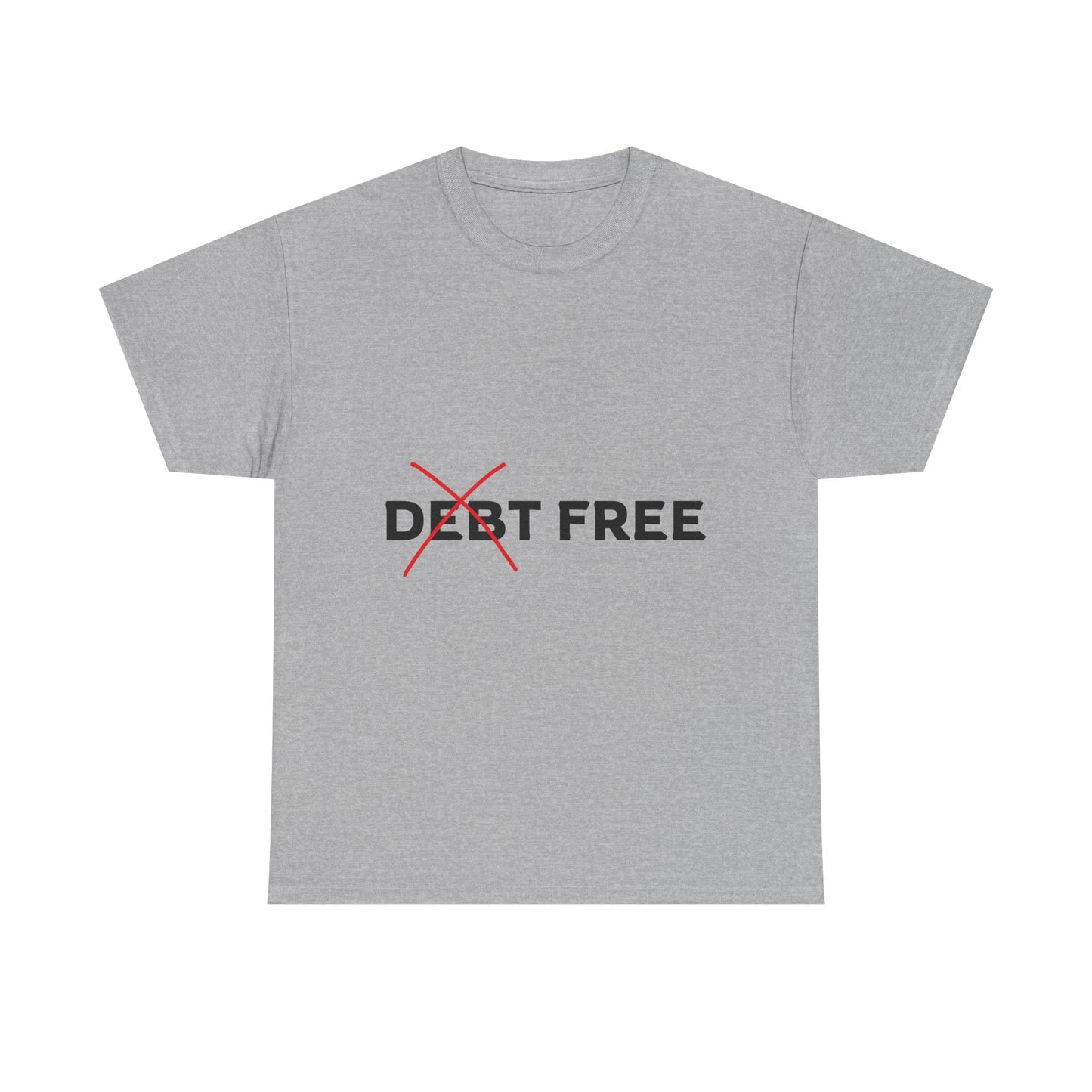 Debt Free Unisex Heavy Cotton Tee - Minimalist Style