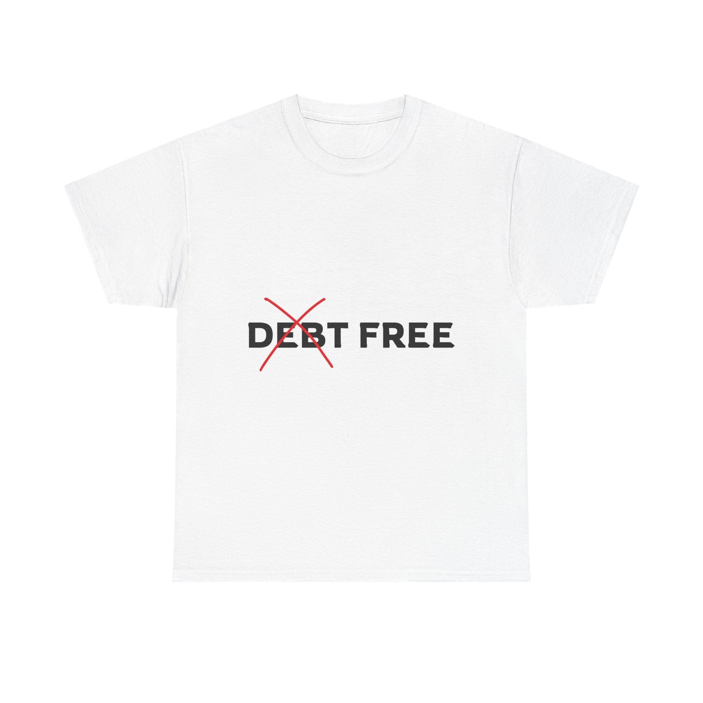 Debt Free Unisex Heavy Cotton Tee - Minimalist Style