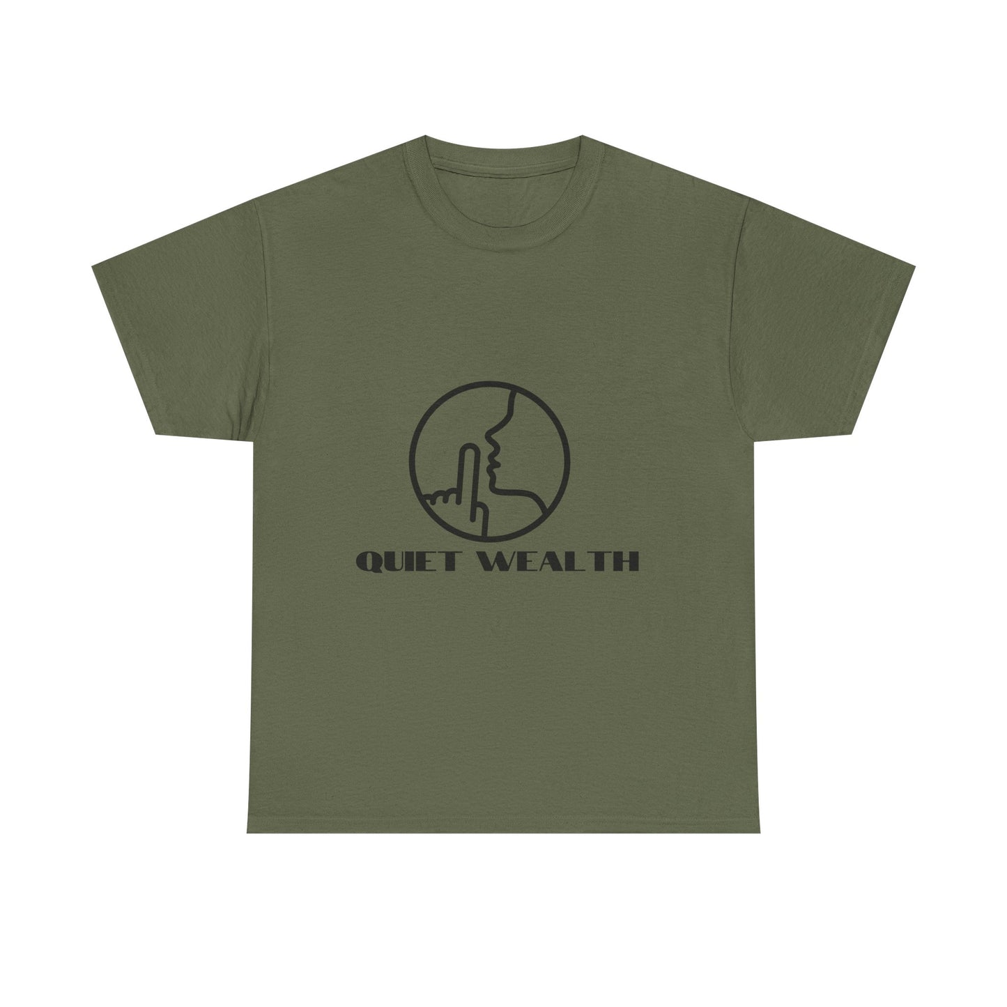 Quiet Wealth Unisex Heavy Cotton Tee - Minimalist Style